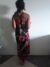 Robe Emy longue noire et rouge