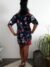 Robe Joëlle marine fleurie